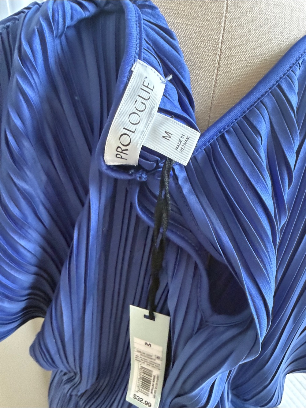 Prologue Royal Blue Pleated Midi Dress - Picture 5 of 5